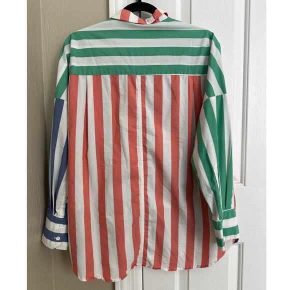 Urban Outfitters UO BDG Frankie‎ Spliced Button Down Shirt - Picture 8 of 10